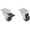 Zestaw kół jezdnych prowadzących wzmocnionych Ø 50mm nośność do 400 kg 2x 2 sztuki Delock 66754