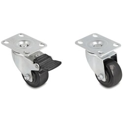 Zestaw kół jezdnych prowadzących wzmocnionych Ø 50mm nośność do 400 kg 2x 2 sztuki Delock 66754