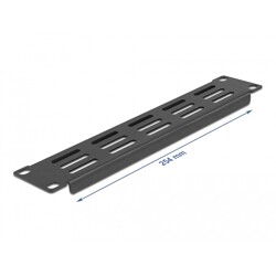 Kratka wentylacyjna do szafy Rack 10" poziome szczeliny 1U czarna Delock 66839
