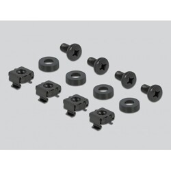 Kratka wentylacyjna do szafy Rack 10" poziome szczeliny 1U czarna Delock 66839