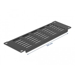 Kratka wentylacyjna do szafy Rack 10" poziome szczeliny 2U czarna Delock 66840
