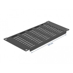 Kratka wentylacyjna do szafy Rack 10" poziome szczeliny 3U czarna Delock 66841