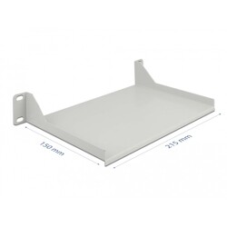 Półka 10" do szafy Rack 1U szara Delock 66854