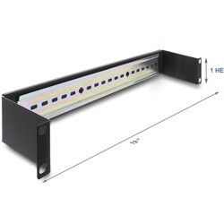 Panel na szynę DIN 19" 1U czarny Delock 66883