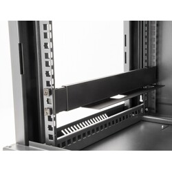 Wspornik montażowy 19" regulowany 368-600mm 1U zestaw 2 szt. Delock 66885