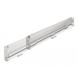 Wspornik montażowy 19" regulowany 368-600mm 1U zestaw 2 szt. Delock 66886