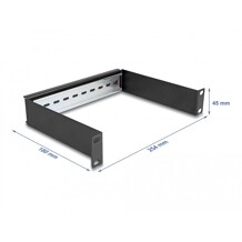 Panel na szynę DIN 10" 1U czarny Delock 66897