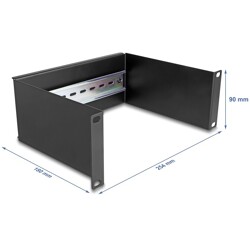Panel na szynę DIN 10" 2U czarny Delock 66898