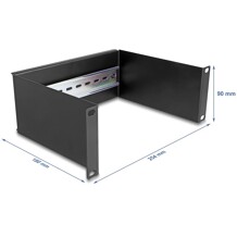 Panel na szynę DIN 10" 2U czarny Delock 66898