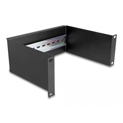 Panel na szynę DIN 10" 2U czarny Delock 66898