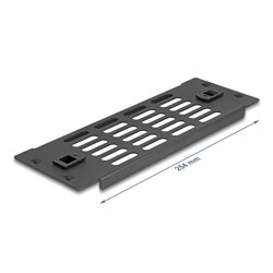 Panel do szafy Rack 10" z wentylacją beznarzędziowy 2U czarny Delock 66986