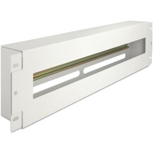 Listwa wyłącznikowa 19" z pokrywą i szyną DIN 3U metaliczna szara Delock 67034