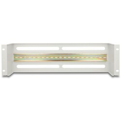 Listwa wyłącznikowa 19" z pokrywą i szyną DIN 3U metaliczna szara Delock 67034