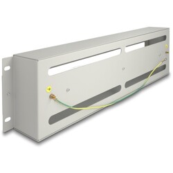 Listwa wyłącznikowa 19" z pokrywą i szyną DIN 3U metaliczna szara Delock 67034