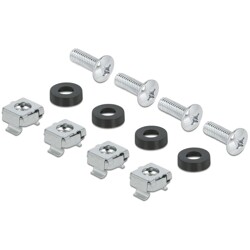 Panel zaślepiający 19" z okrągłymi otworami 2U czarny Delock 67036