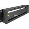 Listwa wyłącznikowa 19" z pokrywą i szyną DIN 3U metaliczna czarna Delock 67195