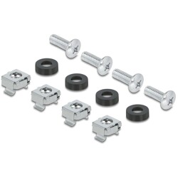 Listwa wyłącznikowa 19" z pokrywą i szyną DIN 3U metaliczna czarna Delock 67195