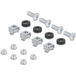 Pasek do zarządzania kablami 19" z pokrywą i szyną DIN 3U metalowy szary Delock 67196