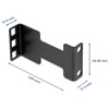 Adapter do zwiększenia głębokości szafy serwerowej 1U do 10cm czarny Delock 67272