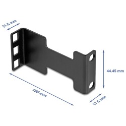 Adapter do zwiększenia głębokości szafy serwerowej 1U do 10cm czarny Delock 67272
