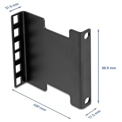 Adapter do zwiększenia głębokości szafy serwerowej 2U do 10cm czarny Delock 67273