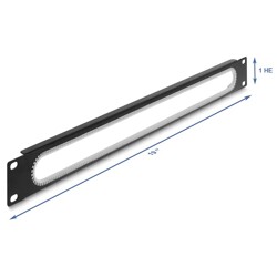 Przepust kablowy 19" z zabezpieczeniem krawędzi 1U czarny Delock 67275