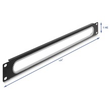 Przepust kablowy 19" z zabezpieczeniem krawędzi 1U czarny Delock 67275