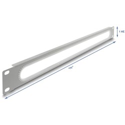 Przepust kablowy 19" z zabezpieczeniem krawędzi 1U szary Delock 67276