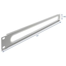 Przepust kablowy 19" z zabezpieczeniem krawędzi 1U szary Delock 67276