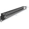 Panel do zarządzania kablami 19&quot; z ochroną krawędzi 1U czarny Delock 67277