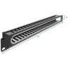 Panel do zarządzania kablami 19" z ochroną krawędzi 1U czarny Delock 67277
