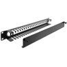 Panel do zarządzania kablami 19" z ochroną krawędzi 1U czarny Delock 67277