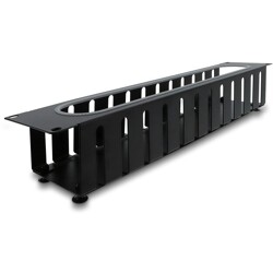 Panel do zarządzania kablami 19" z ochroną krawędzi 2U czarny Delock 67279