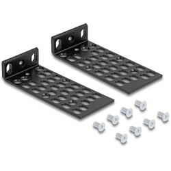 Komplet uchwytów montażowych do szafy Rack uniwersalny czarny Delock 67281