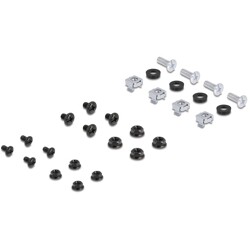 Wspornik 19" z pokrywą i regulowaną szyną DIN 3U metalowy czarny Delock 67282