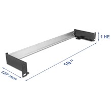 Panel na szynę DIN 19" do montażu poziomego lub pionowego 1U metalowy czarny Delock 67283