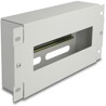 Listwa wyłącznikowa 10" z pokrywą i szyną DIN 3U metaliczna szara Delock 67319