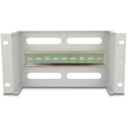 Listwa wyłącznikowa 10" z pokrywą i szyną DIN 3U metaliczna szara Delock 67319