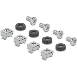 Panel 19" do zarządzania kablami z 2 otworami 1U metal/plastik czarny Delock 81555