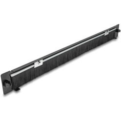 Listwa szczotkowa 19" do porządkowania kabli dolna beznarzędziowa 1U czarna Delock 90629