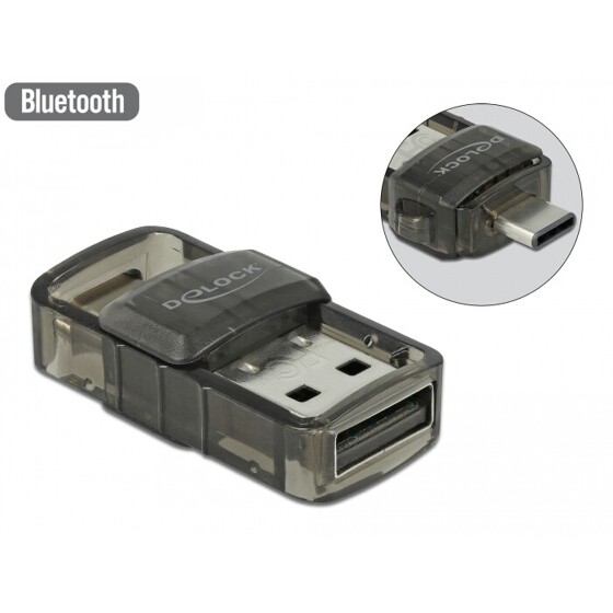 Adapter USB 2.0 Bluetooth 4.0 2-w-1 USB typu C / typu A Delock 61002