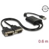Adapter USB 2.0 do 2x COM RS-232 Delock 63950