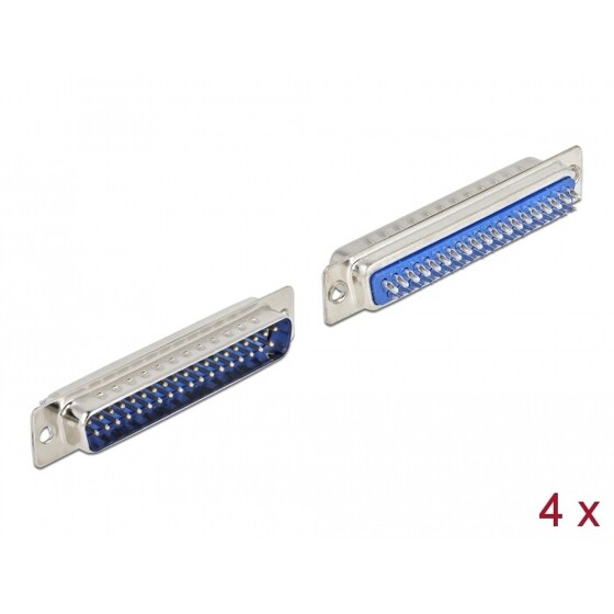 Złącze D-Sub 37-pin. męskie metalowe do lutowania 4 szt. Delock 66704