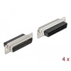 Złącze D-Sub 25-pin. męskie wciskane metalowe 4 szt. Delock 66710