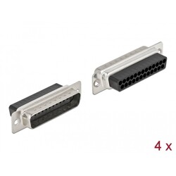 Złącze D-Sub 25-pin. męskie wciskane metalowe 4 szt. Delock 66710