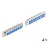 Złącze D-Sub 37-pin. żeńskie metalowe do lutowania 4 szt. Delock 66715