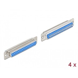 Złącze D-Sub 37-pin. żeńskie metalowe do lutowania 4 szt. Delock 66715