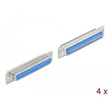 Złącze D-Sub 37-pin. żeńskie metalowe do lutowania 4 szt. Delock 66715