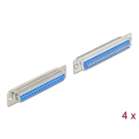 Złącze D-Sub 37-pin. żeńskie metalowe do lutowania 4 szt. Delock 66715