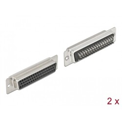 Złącze D-Sub HD 50-pin. żeńskie metalowe do lutowania 2 szt. Delock 66716